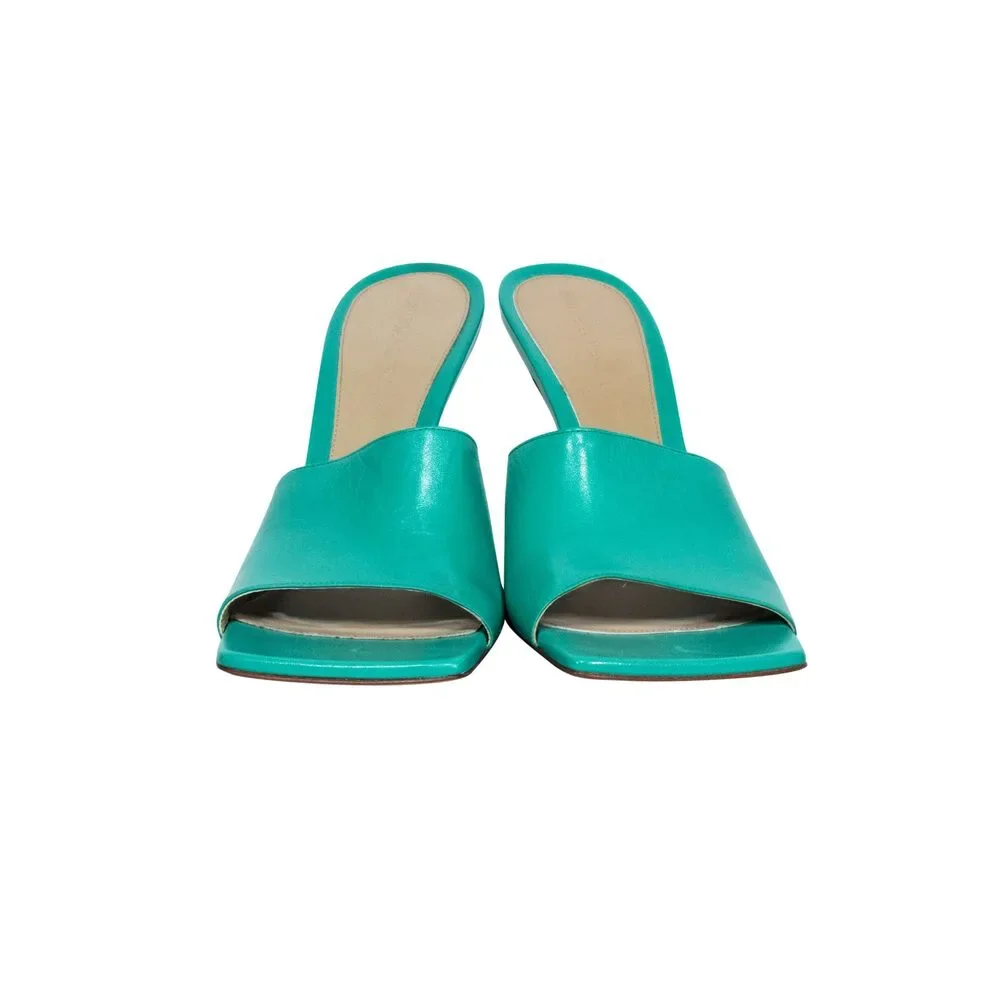 Bottega Veneta - Grass Green Leather Mule Heels Sz 11